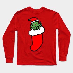 Christmas Stocking Octopus Long Sleeve T-Shirt